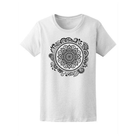 Floral Mandala Boho Vintage T-Shirt Women -Image by Shutterstock, Female XX-Large
