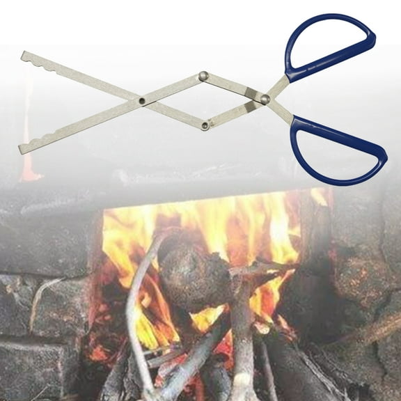 Cheers.US Firewood Tongs Log Grabber for Fire Pit Campfire Bonfire Fireplace Heavy Duty Wrought Iron Claw Large Outside Outdoor Indoor Long Wood Stove Fire Place Tools Accessories