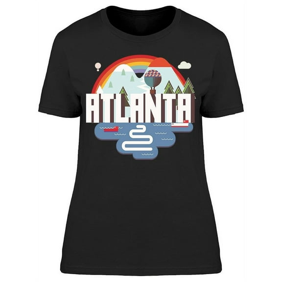Colorful Atlanta T-Shirt Women -Image by Shutterstock, Female Large