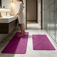 thumbnail image 4 of Zynviq Solid Color Bathroom Rugs 15.7" X 23.6" Bath Rugs Polyester Red Washable Absorbent Rectangular Small Rug for Toilet, 4 of 6