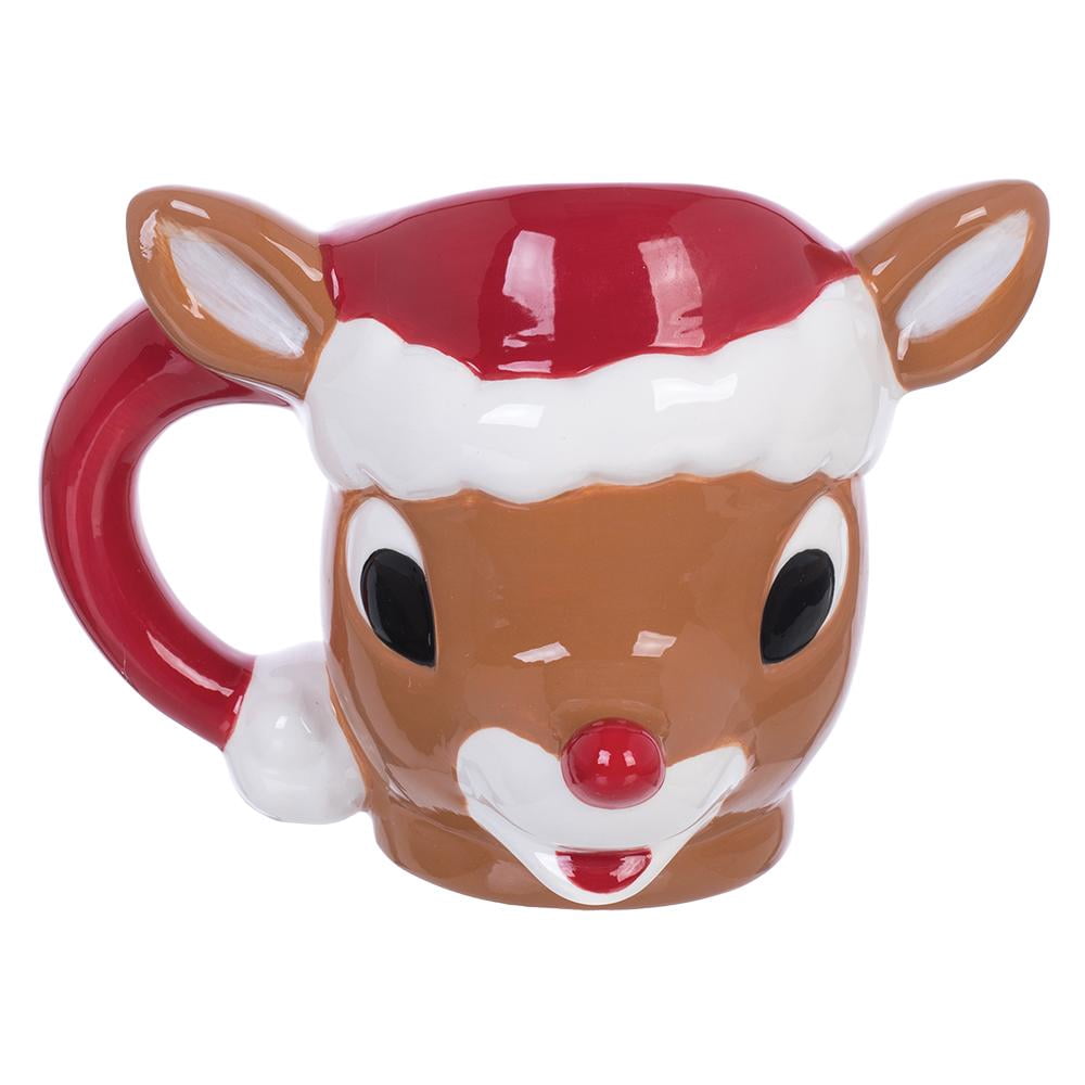Rudolph The RedNosed Reindeer 14 oz. Sculpted Ceramic Mug Walmart