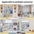 thumbnail image 5 of Blue Starfish Coastal Kitchen Curtains Window Panels, Eucalyptus Summer Nautical Shell Vintage Insulated Window Treatment Curtain, Grommet Curtains for Bedroom/Living Room/Bathroom, 2 Piece 52"Wx63"L, 5 of 8