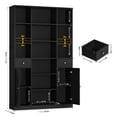 thumbnail image 4 of Homfa 74.2" Tall Bookcases with 2 Drawers & Adjustable Book Shelf, 6 Tier Wooden Display Bookshelf Storage for Living Room Home Office, Black, 4 of 8