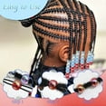 thumbnail image 5 of 60PCS AB Hair Beads Spacer Round Braids Bead with Large Hole Blue&Purple&Pink Pony Bead Loc Dreadlock Jewelry Kids Girls Hair Decoration Accessories, 5 of 10