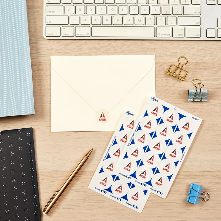 Avery Printable Laser/Inkjet Mailing Seals, 1" Diameter, White, 600 Labels Per Pack (13928/5247 - Foto 4