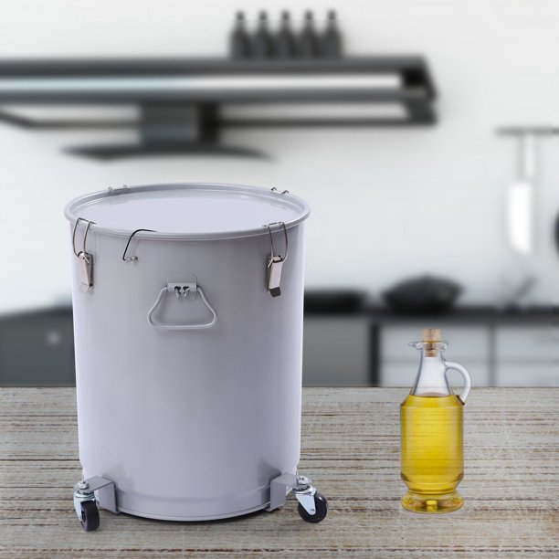SHZICMY Fryer Grease Bucket Oil Disposal 10Gal Oil Bucket Steel Bucket