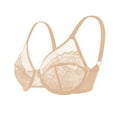 thumbnail image 5 of FAHXNVB Women's Push Up Lace Bra Underwire Comfortable Wireless Bras Support Padded Plunge Full Coverage Wireless Bras, 5 of 6