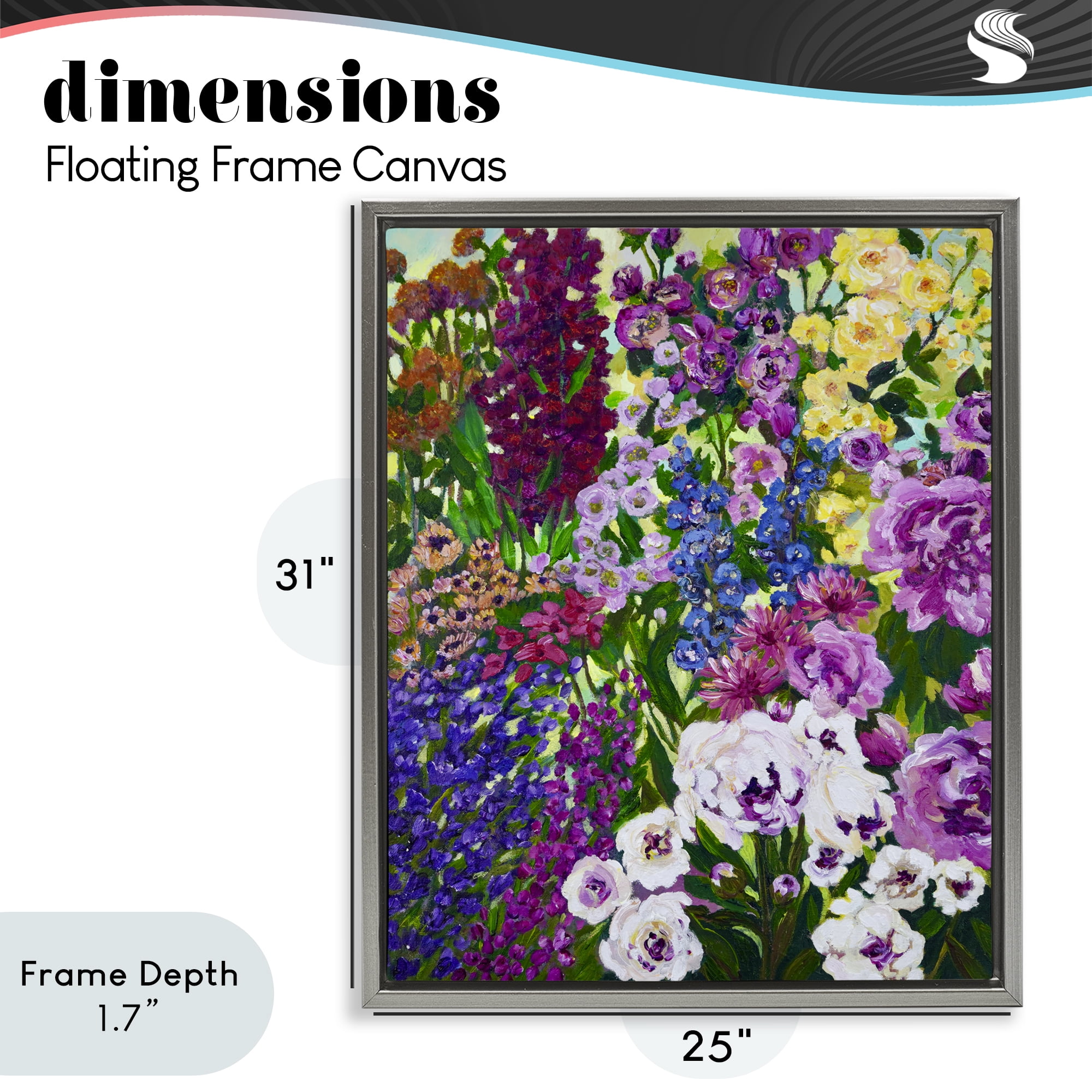 Stupell Industries Lush Greenhouse Garden Flowers Gray Framed Floater Canvas Wall Art, design by Lee Ann Zirbes