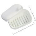 thumbnail image 6 of Yuangui Leakproof Soap Dish Holder with Drain Tray, Bathroom Sponge Container, Shower Lid, Portable Travel Accessory Box, 6 of 11