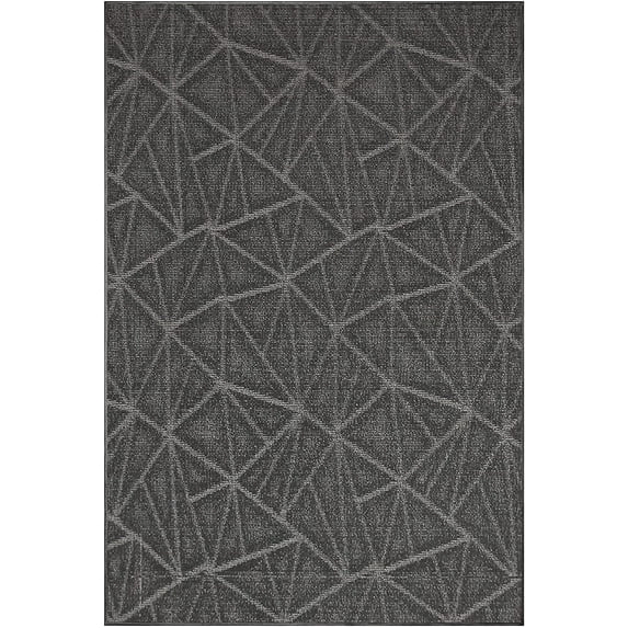 Indoor Outdoor custom size area rugs made in USA pattern Geometrical comes in Ten colors and Nine shapes rectangular,round,square,runners,oval,hexagon,octagon,half round - Grey, 10' x 14' Area Rugs