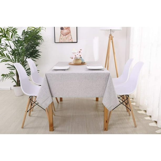Water Repellent Linen Tablecloth For Garden Table Decoration Easy To Clean And Washable 130 220cm Silver Com Water Repellent Linen Tablecloth For, Garden Table Tablecloth
