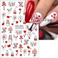 thumbnail image 4 of Calcomanías para uñas YUEJIMEIGUI, 6 hojas, 3D, San Valentín, 4 of 8