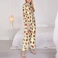 thumbnail image 3 of Disketp Ladybug And Bee Pajamas Set Long Sleeve Sleepwear Womens Button Down Nightwear Pj Sets-{designName}-X-Large, 3 of 7