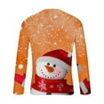 thumbnail image 5 of Awdenio Mens Shirts Christmas Snowman Shirt Long Sleeve Round Neck Loose Fit Holiday Party Pullover Tops T-shirt,Size 2XL, 5 of 5