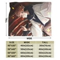 thumbnail image 3 of Anime Blanket, Jujutsu Kaisen Blanket, Super Soft Throw Blanket For Couch Sofa Bed, Cozy Lightweight Warm Flannel Blanket, 60"X50", 3 of 9