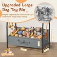 thumbnail image 2 of Large Dog Toy Basket (23.6"x11.2"x9.7"), Dogs Toy Bin with Storage Organizer, Trapezoid Toy Box for Dog Stuff Accessories, Pet Toy Storage Holder Chest for Cat Dogs Essential Supplies, 2 of 16
