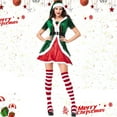 thumbnail image 5 of oqasdz Christmas Dresses for Women Elf Set Dress Up Elegant Green Fairy Outfits for Party Dress Theme Outfit Holiday Celebration Apparel, 5 of 7
