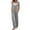 Gray womens jumpsuits, variant on Wycnly Womens Jumpsuits Loose Breathable Wide Leg Tank Long Jumpsuits with Pocket Casual Plain V-Neck Sleeveless Long Summer Rompers Khaki m