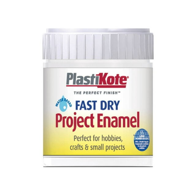 PlastiKote - Fast Dry Enamel Paint B5 Bottle Matt White 59ml