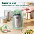 thumbnail image 2 of Electric Can Opener and Knife Sharpener, Multifunctional Jar and Bottle Opener with Removable Cutting Lever and Cord Storage, Stainless Steel Blade, Sage, 2 of 6