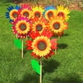 thumbnail image 6 of Colorful Sunflower Windmill Wind Turbine For Lawn Garden Party Decoration Outdoor Camping Picnic Garden Yard Decor, 6 of 12