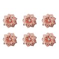 thumbnail image 2 of Ludlz 6Pcs/Set Hollow Flower Napkin Ring Luxury Rhinestone Elegant Table Decoration Stainless Steel Dinner Napkin Holder Buckle Wedding Party Supplies, 2 of 8