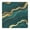 Teal Gold Wave, variant on Pink Gold Marble Pattern Square Fitted Tablecloth with Elastic Edge,Square Table Cover,Washable Elastic Table Cover for Home Kitchen Party Decor 34"x34"
