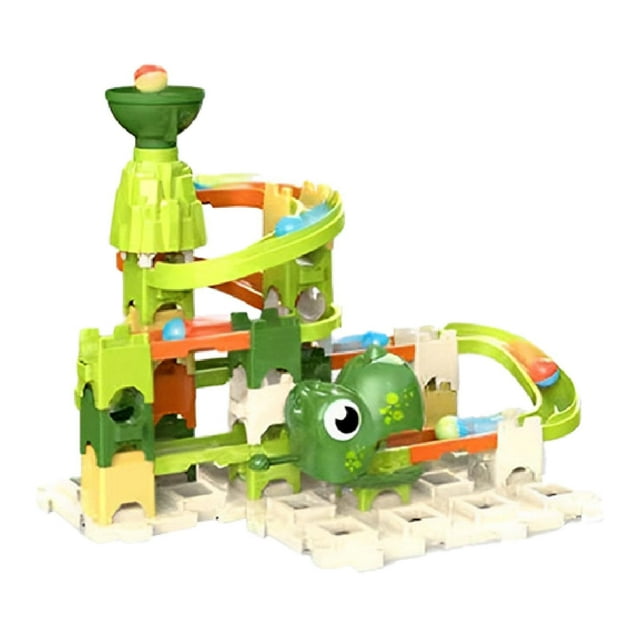 Pista de canicas para niños, kit de laberinto de canicas, juguete educativo de fácil montaje. 60 piezas