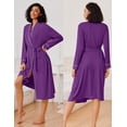 thumbnail image 2 of Ekouaer Kimono Robes for Women Long Lightweight Knit Bathrobe Shawl Soft Sleepwear Casual Ladies Loungewear, 2 of 6