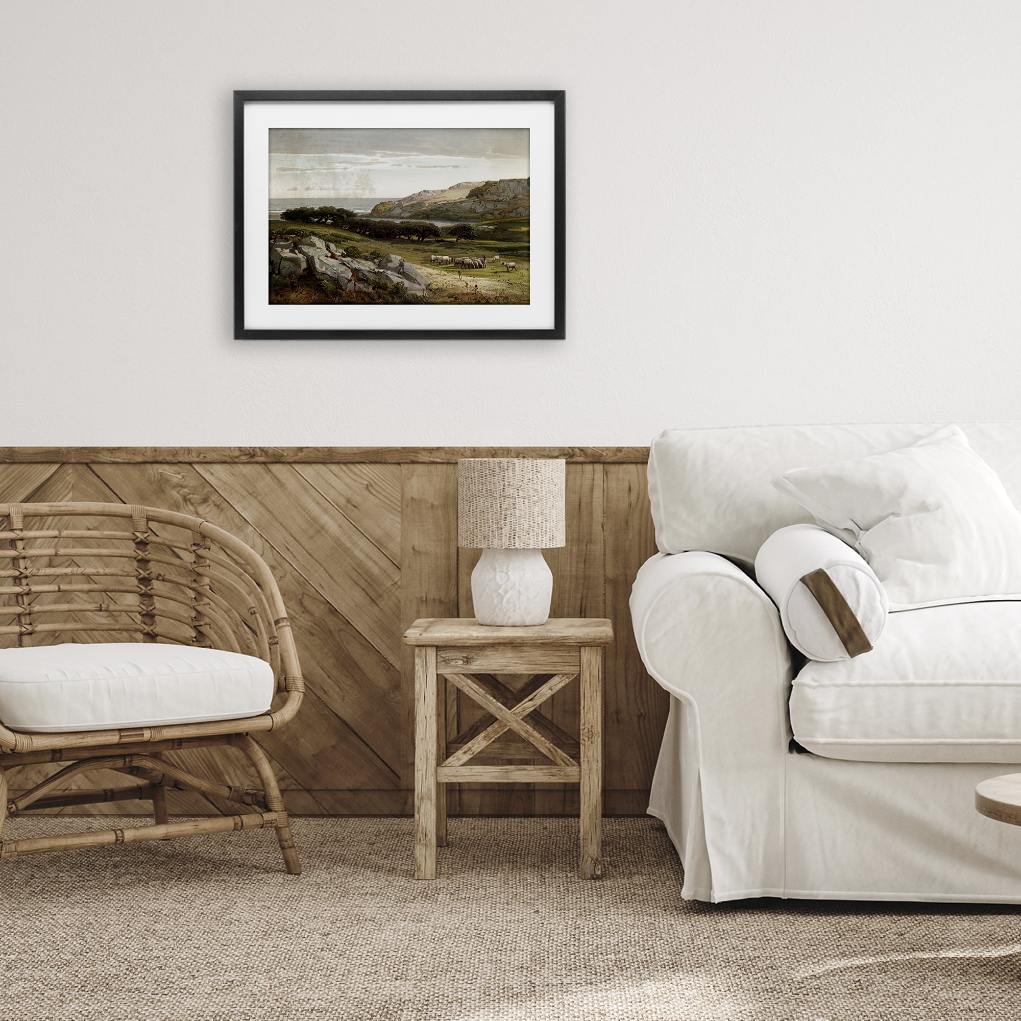 Stupell Industries Sheep in Passionate Landscape Black Framed Print Under Glass, design by Lula Bijoux & co.