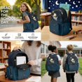 thumbnail image 3 of Xoenoiee Bichon Frise Astronaut Star Print 4 PCS Backpack Set for Girls Kids Large Capacity Student Schoolbags Bookbag Knapsack with Cooler Lunch Box Pencil Case Water Bottle Sleeve, 3 of 7
