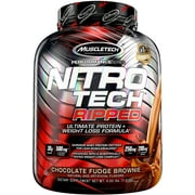 Protein Powder for Weight Loss | MuscleTech Nitro-Tech Ripped | Lean Whey Protein Powder + Weight Loss Formula | Lose Weight | Weight Loss Protein Powder for Women & Men | Chocolate, 4 lbs (42 Serv)