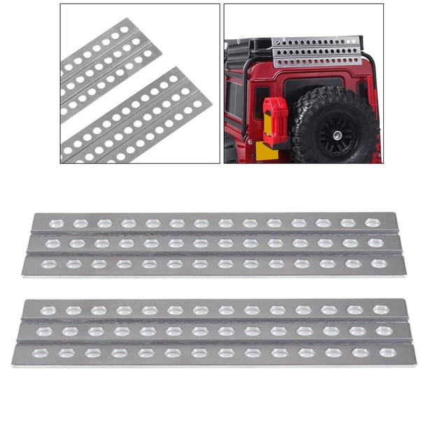 licencia de recuperación de escalera de Arena de Aleación de 2 piezas para 1:10 -4 de orugas RC para Axial SCX10 CC01 Plata Yotijar Placa antideslizante del coche RC