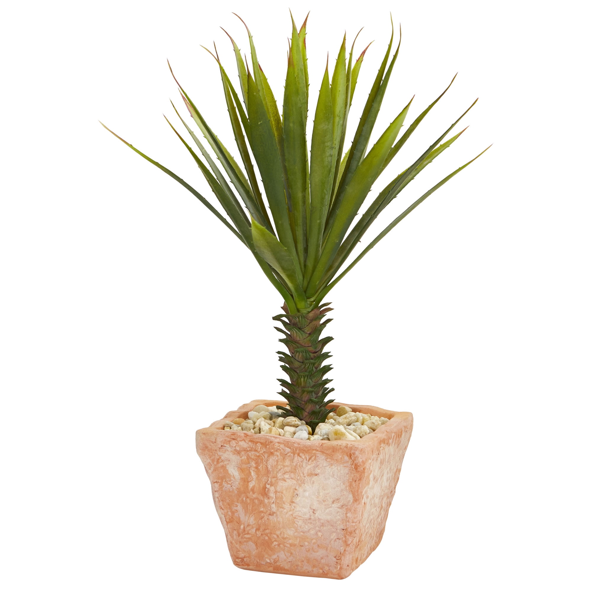 Nearly Natural Spiky Agave Artificial Plant in Terracotta Planter