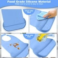thumbnail image 2 of Babero de silicona para adultos, impermeable, suave y cómodo, ideal para comer en casa, para personas mayores, color azul., 2 of 6