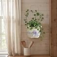 thumbnail image 5 of Darzheoy Scalloped Wall Basket, Plastic Vine-Inspired Woven Wall Mounted Vase, No Drilling Required Flower Basket Hanging Pot, Suitable for Living Room, Garden, Patio, Home, Wall Decor, 5 of 9
