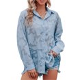 thumbnail image 1 of Sunloudy Camisas elegantes para mujer, blusa de gasa con botones de manga larga de jacquard de color puro Sunloudy  S M L XL XXL, 1 of 7