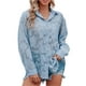 thumbnail image 1 of SAYOO Camisas elegantes para mujer, blusa de gasa con botones de manga larga de jacquard de color puro SAYOO  S M L XL XXL, 1 of 7