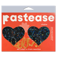 thumbnail image 4 of Chains: Black Shattered Disco Ball Heart with Gold Chains Nipple Pasties by Pastease®, 4 of 4