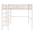 thumbnail image 5 of Juiluna Full Size Metal Loft Bed With 4-Tier Shelves Storage Space Staircase Loft Bed Frame Easy Assembly Slat Mattress Foundation Loft Bed For Bedroom Boys Girls Room, 5 of 9