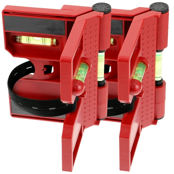BRIGHTFUFU 2pcs Professional Spirit Level Post Nivel Herramienta Pliegos Cross Check Bubble Nivel
