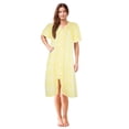thumbnail image 3 of JEFFRICO House Dresses for Women with Pockets - Lightweight Breathable Short Sleeve Muumuu & Nightgowns - Zipper Front Housecoat and Dusters for Women, 3 of 6