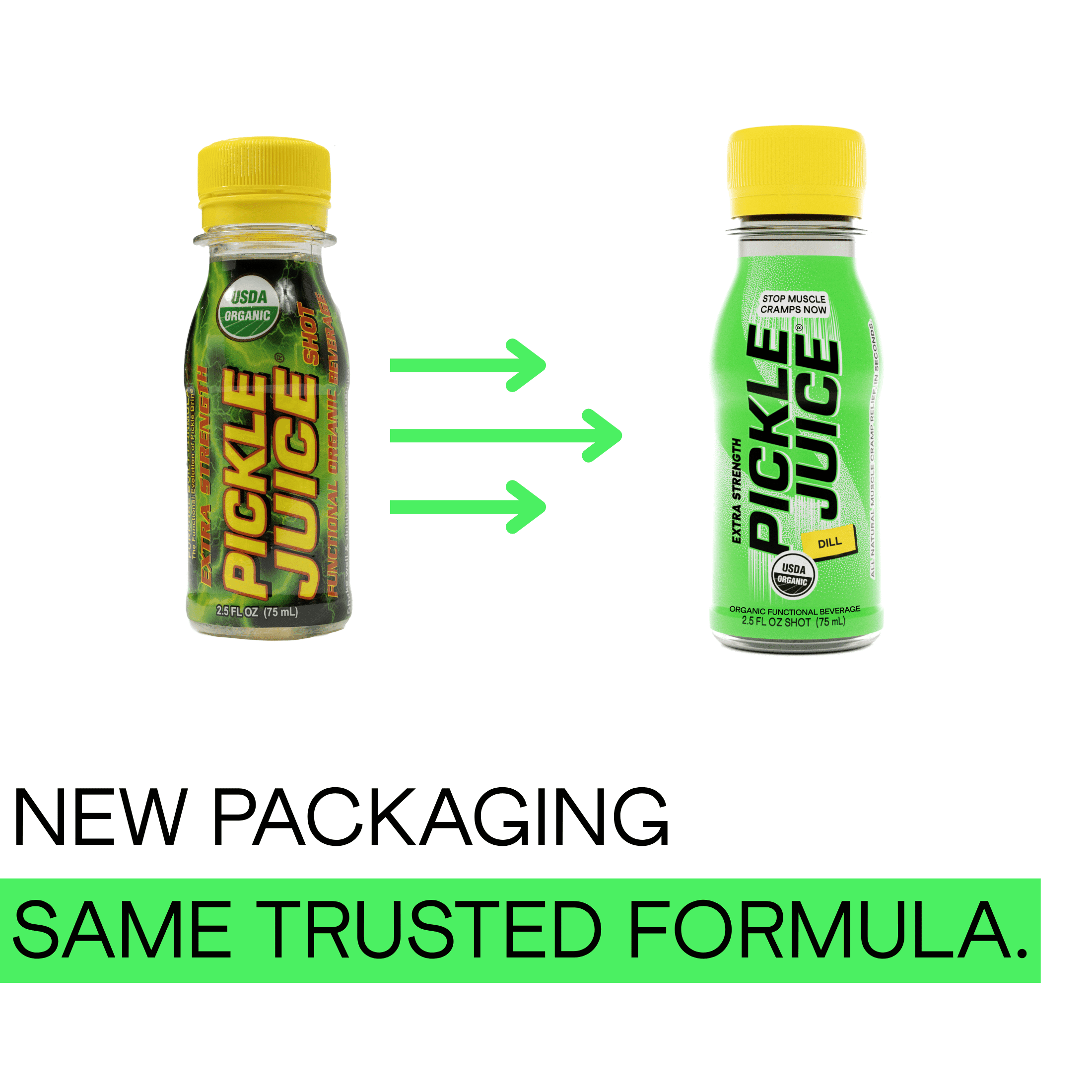 Pickle Juice Muscle Cramp Relief Shots, Clinically Proven, Extra Strength, 12 Pack 2.5 oz