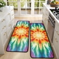 thumbnail image 4 of Kitchen Rugs Sets Of 2,Rainbow Tie Dye Mandala Pattern Anti Fatigue Kitchen Mat Rugs Non Slip Washable,Decorative Kitchen Floor Mats for Kitchen,Sink,Laundry,17"x47"+17"x47", 4 of 5