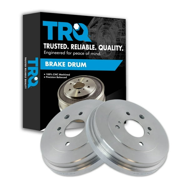 TRQ Rear Brake Drum Driver & Passenger Side Pair for Nissan Sentra Versa Cube BRA75127