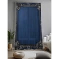 thumbnail image 2 of Sheer Curtains 84 Inches Long, Navy Blue Geometric Semi Sheer Curtains Light Filtering Window Treatment, Farmhouse Geo Retro Art Watercolor Privacy Voile Drapes for Living Room Bedroom 52x84 Inch, 2 of 7