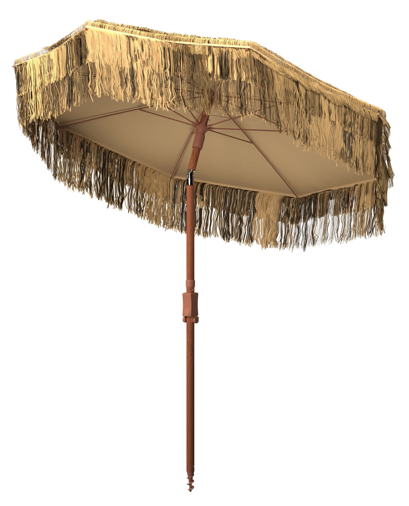SAFAVIEH Hilo Outdoor Patio 6.5' Tiki Beach Umbrella