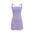 thumbnail image 6 of Athletic Dress for Women Mini U Neck Sleeveless Built in Shorts Tennis Golf Graduation Athletic Dress Side Slit Golf Active Athletic Summer Dress In Bra, 6 of 6