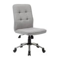 thumbnail image 1 of Boss Pretty Parsons Modern Armless Office Chair in Taupe, 1 of 6