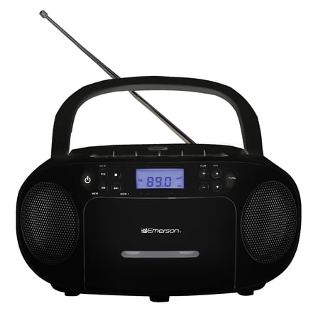 Emerson Radio/CD/Cassette Player Boombox, Black
